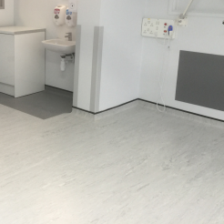 Safe, hygienic, clinical contract flooring for healthcare buildings.